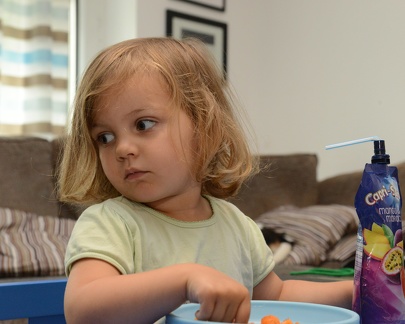 Greta Enjoying Lunch2